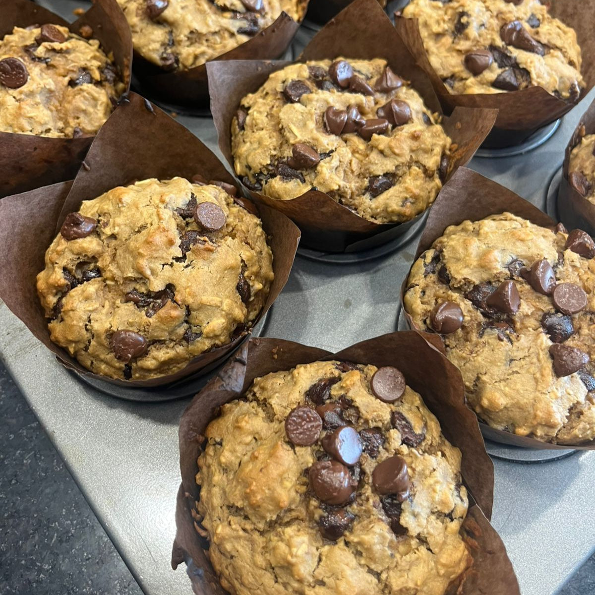 Healthy Oatmeal/Chocolate Muffins - 6 unidades