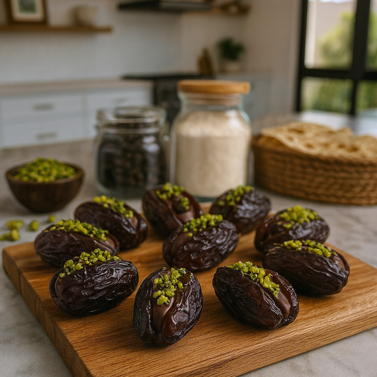 Healthy Chocolate/Pistachio Stuffed Dates - 10 unidades