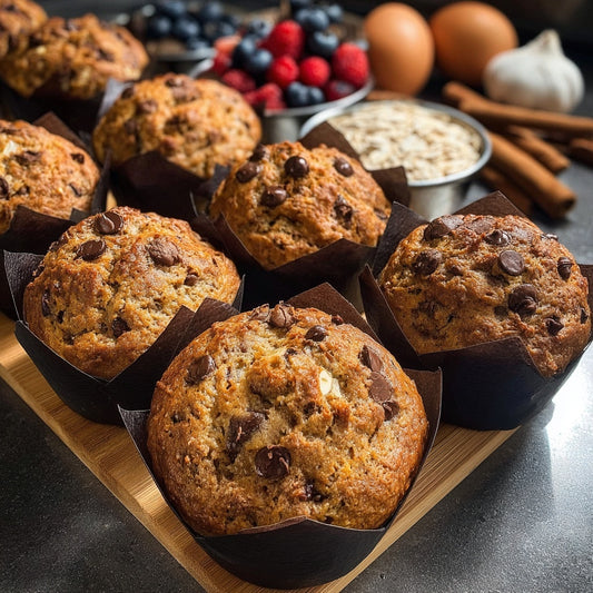 Healthy Oatmeal/Chocolate Muffins - 6 unidades