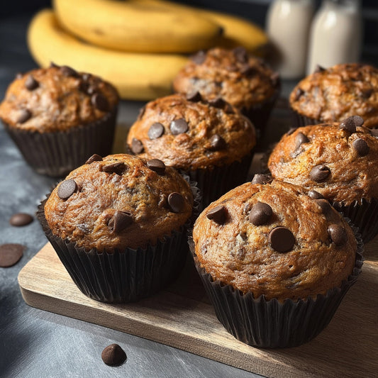 Healthy Banana/ Chocolate Muffins - 6 unidades