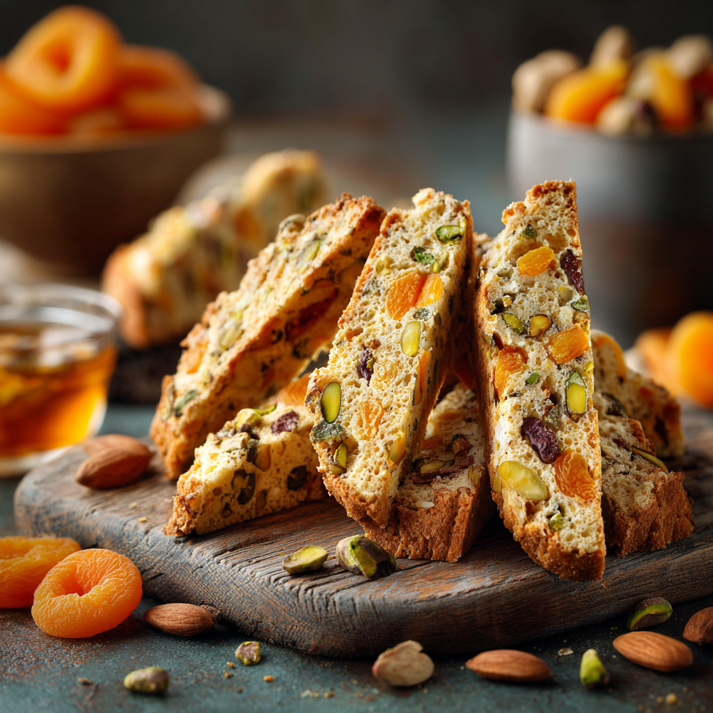 Biscotti de Apricot & Pistachio - 32 unidades
