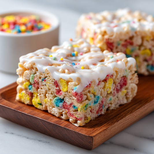Fruity Pebbles Rice Krispies Log